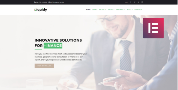 инвестиционная компания wordpress elementor theme