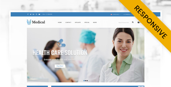 шаблон opencart медицинского магазина