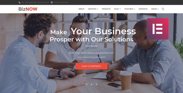 Бизнес-Консалтинг wordpress elementor тема