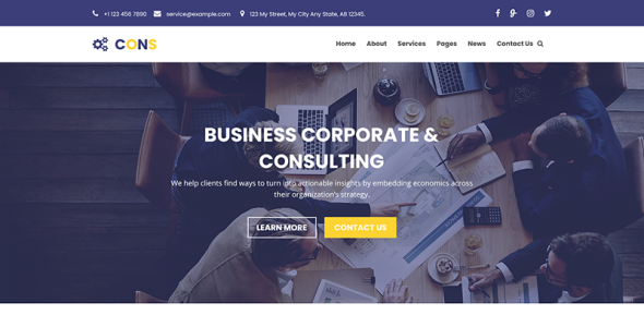 Адаптивный PSD шаблон на тему консалтинг