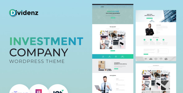 инвестиционная компания wordpress elementor theme