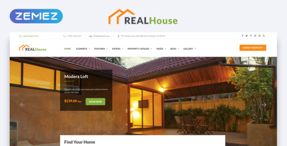 недвижимость многостраничный html5 шаблон сайта
