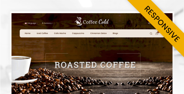 шаблон холодной кофейни opencart