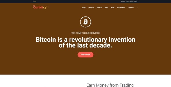 bitcoin landing wordpress elementor theme