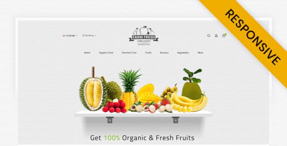 шаблон opencart fresh organic store