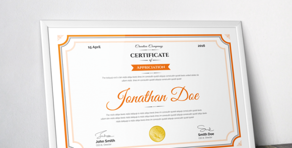 Шаблон сертификата на тему образование