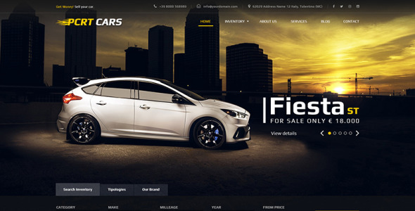 PSD шаблон на тему автодилер