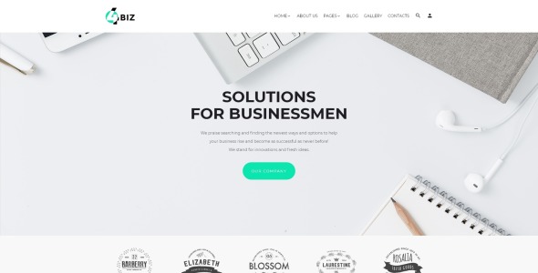 бизнес липкий мени яркий шаблон joomla