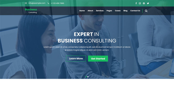 Адаптивный PSD шаблон на тему консалтинг