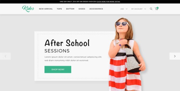 детская одежда woocommerce тема