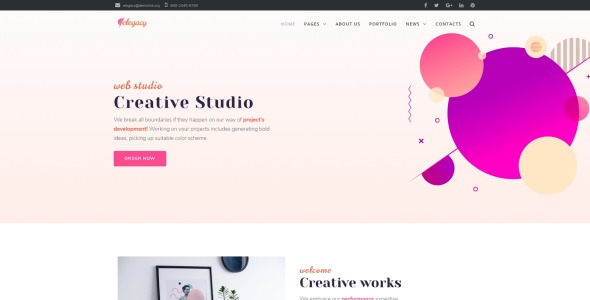 креативная тема wordpress elementor