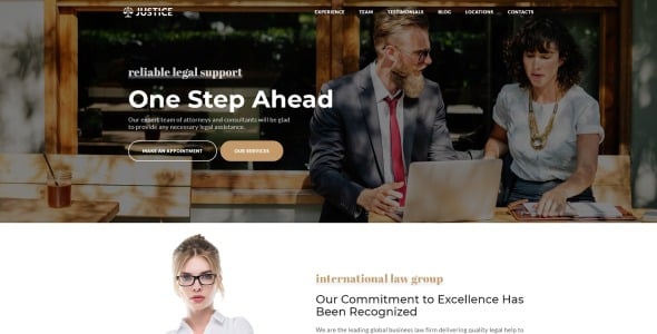 шаблон целевой страницы Attorney agency html5