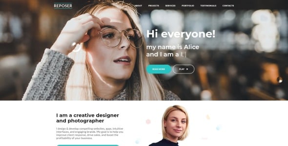 захват портфолио HTML шаблон целевой страницы