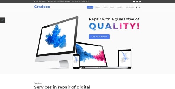 ремонт компьютера шаблон joomla