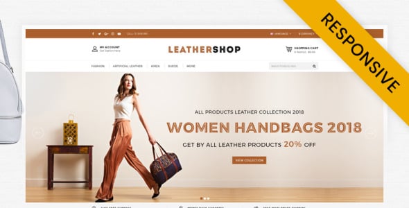 кожаный магазин шаблон opencart