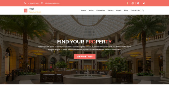 Адаптивный PSD шаблон на тему агентство недвижимости