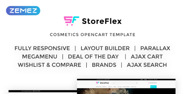 cosmetics &amp; makeup opencart template