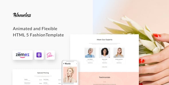 маникюрный салон многостраничный html5 шаблон сайта