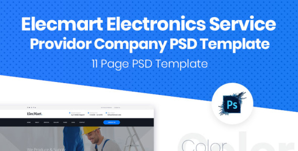 PSD шаблон на тему электроника