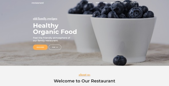 кафе и ресторан услуги html5 шаблон целевой страницы