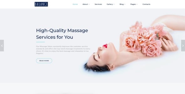 элегантный массажный салон многостраничный шаблон сайта