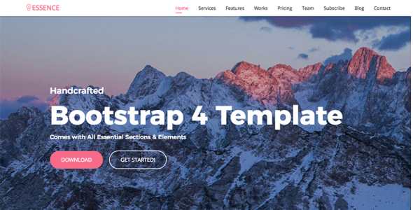 назначение bootstrap 4 шаблон целевой страницы