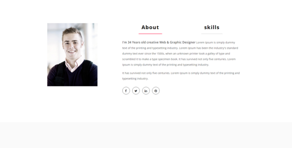 шаблон целевой страницы личного портфолио