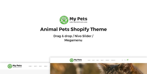 животные домашние животные shopify тема