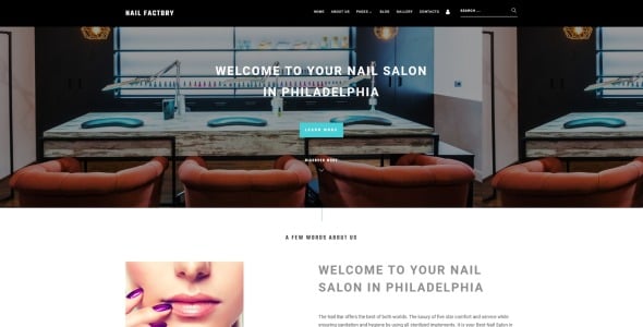привлекательный шаблон joomla для маникюрного салона