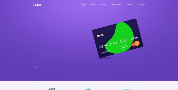 финансовый шаблон целевой страницы html5