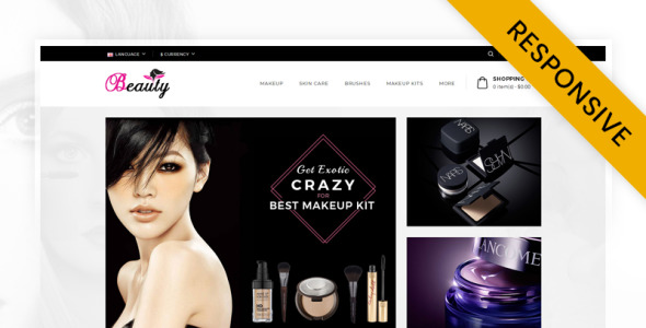 шаблон opencart магазина красоты