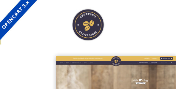 expresso кофе отзывчивый шаблон opencart