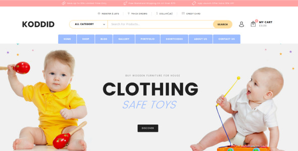 koddid kids woocommerce тема