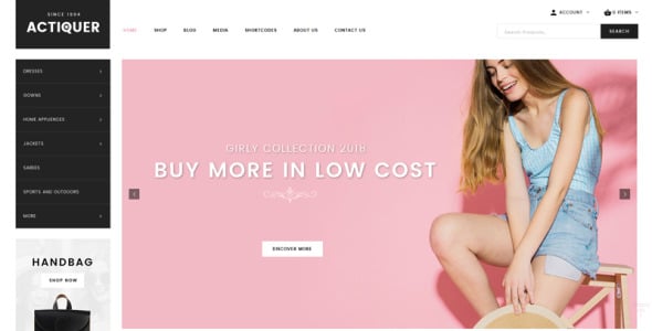 тема actiquer woocommerce