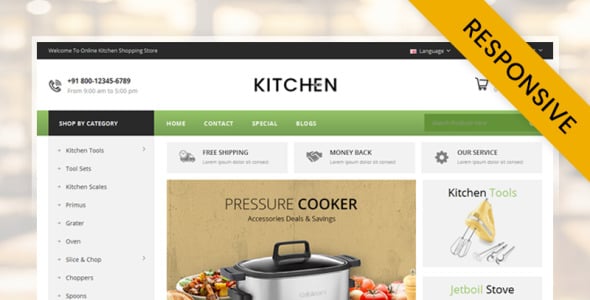 шаблон opencart магазина кухонной техники