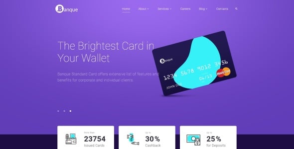 финансовый многостраничный шаблон сайта html5