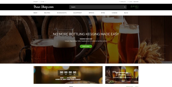 эффективный алкогольный интернет-магазин opencart шаблон