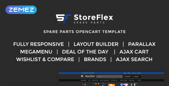 необычные автомобильные запчасти интернет-магазин opencart шаблон