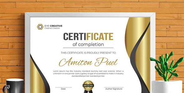 Шаблон сертификата на тему графика