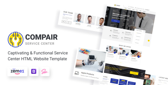 сервисный центр многостраничный html5 шаблон сайта