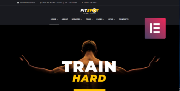 фитнес-студия wordpress elementor theme