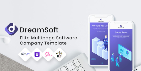 многостраничный шаблон сайта компании по разработке программного обеспечения
