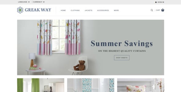 магазин штор opencart шаблон