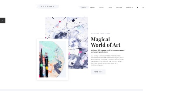 арт многостраничный чистый шаблон joomla