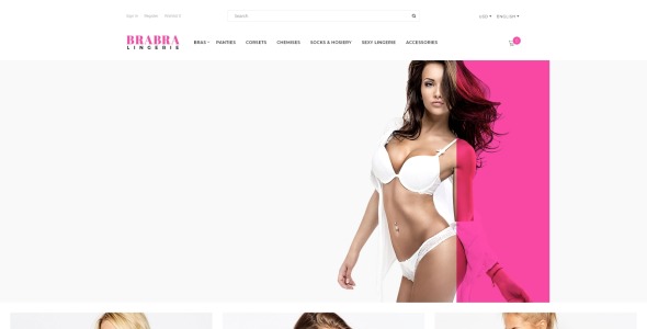 красивый интернет-магазин нижнего белья opencart шаблон