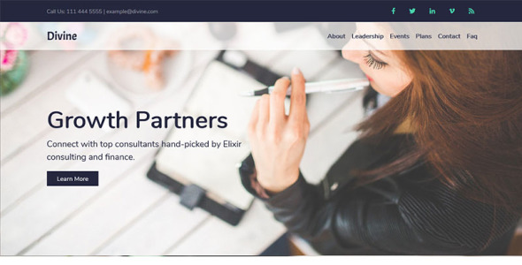 бизнес-консалтинг html5 landing page шаблон целевой страницы