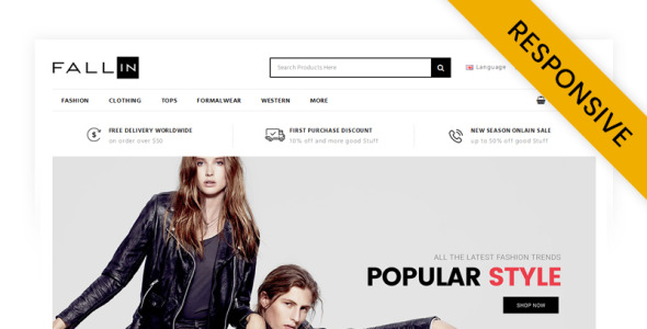 шаблон модного магазина opencart