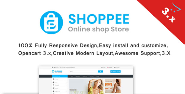 шаблон shoppee multistore opencart