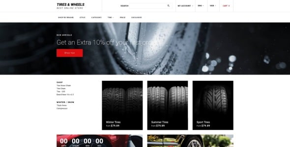 автозапчасти интернет магазин opencart шаблон