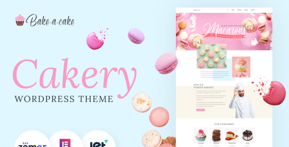 cakery wordpress elementor theme